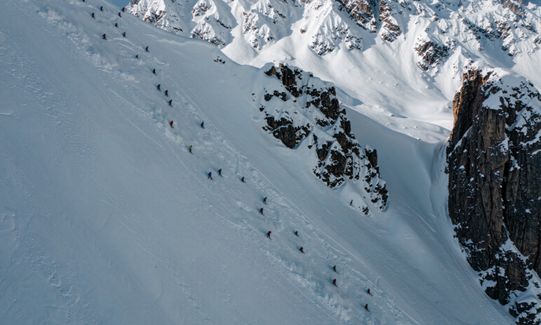 Aerial view of Xinjiang powder slope
