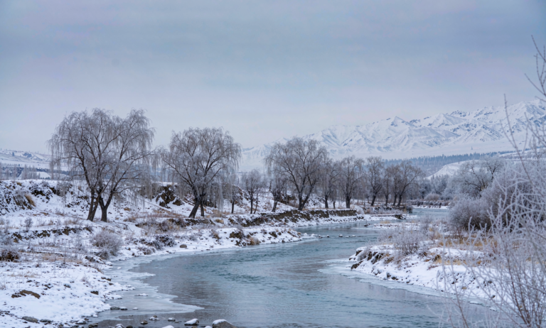 Ili river valley Xinjiang winter