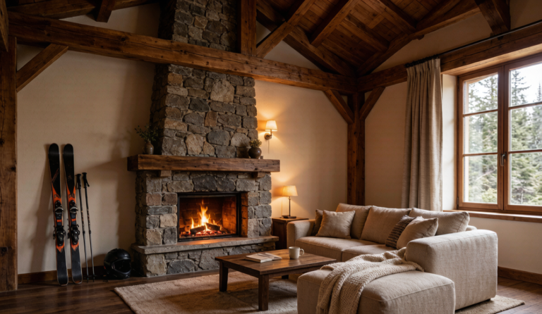 Warm guesthouse interior near a Xinjiang ski hill