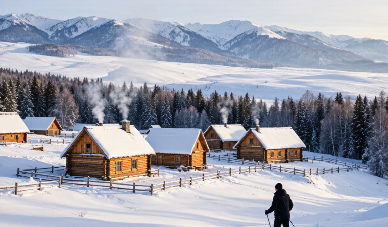 Xinjiang winter mountain scene