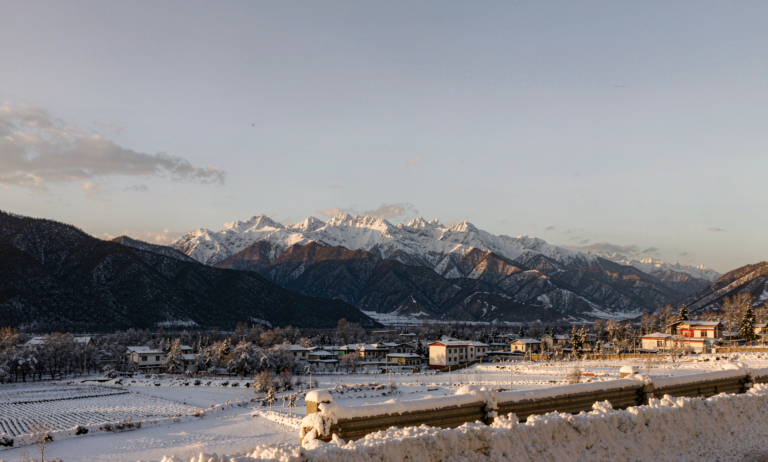 Mulei county eastern Xinjiang winter