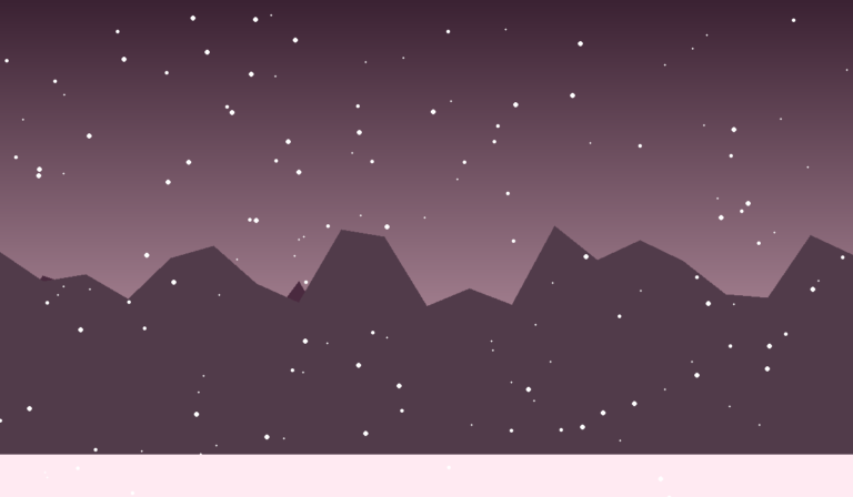 Rose dusk ski slope