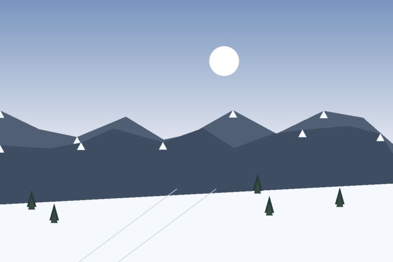 Winter ski landscape in Xinjiang, scene 3