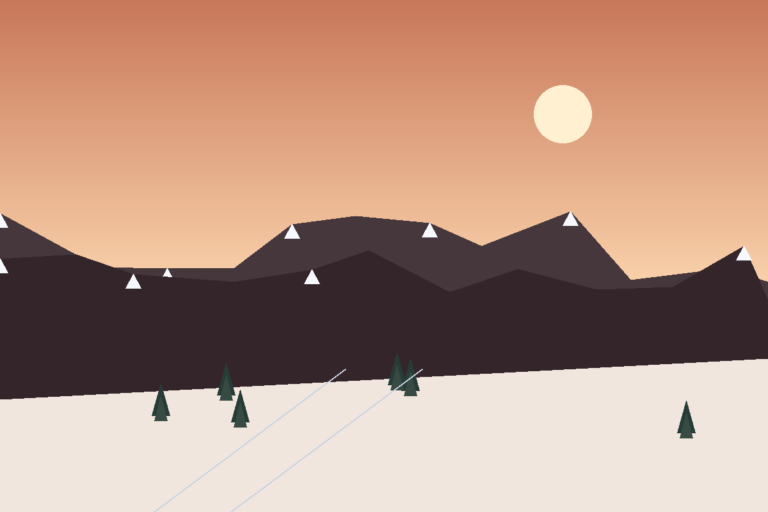 Winter ski landscape in Xinjiang, scene 4