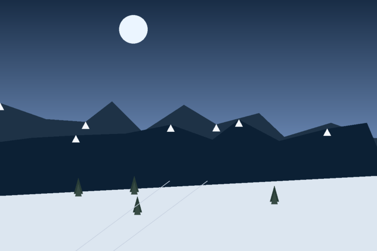 Winter ski landscape in Xinjiang, scene 8
