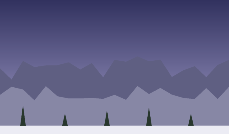 Lavender dusk ski mountain panorama