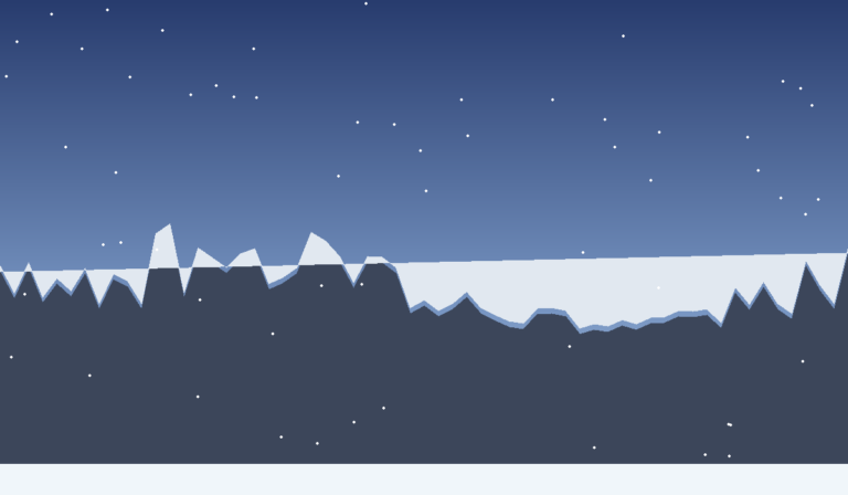 Snow ridge under steel sky