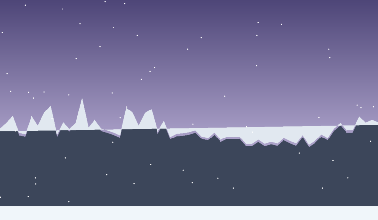 Violet dusk over Altai mountains