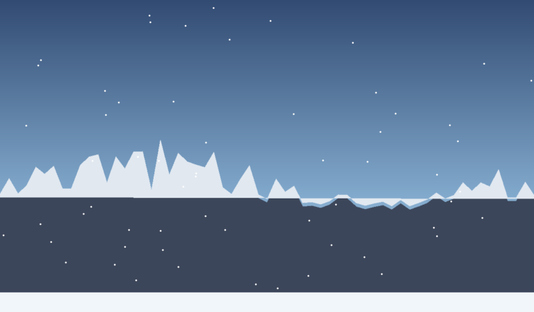 Soft aqua mountain view